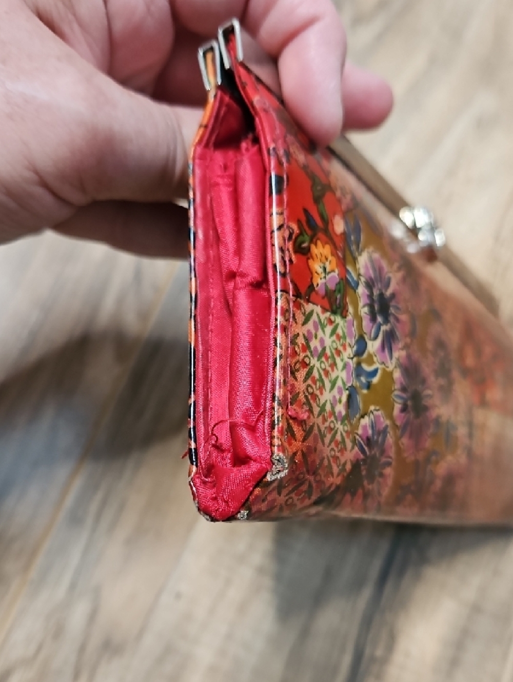 Floral Y2K Retro Patchwork Clutch Wallet - Multicolor - Picture 10 of 16